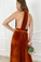 Lauren Floor Length Natural Waist Velvet Sleeveless Sheath/Column V-Neck Bridesmaid Dresses
