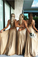Brenda Floor Length V-Neck Sleeveless A-Line/Princess Chiffon Natural Waist Bridesmaid Dresses
