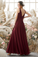 Leanna Floor Length Chiffon Natural Waist Sleeveless V-Neck A-Line/Princess Bridesmaid Dresses