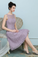 India Lace Knee Length Natural Waist A-Line/Princess Sleeveless Straps Bridesmaid Dresses