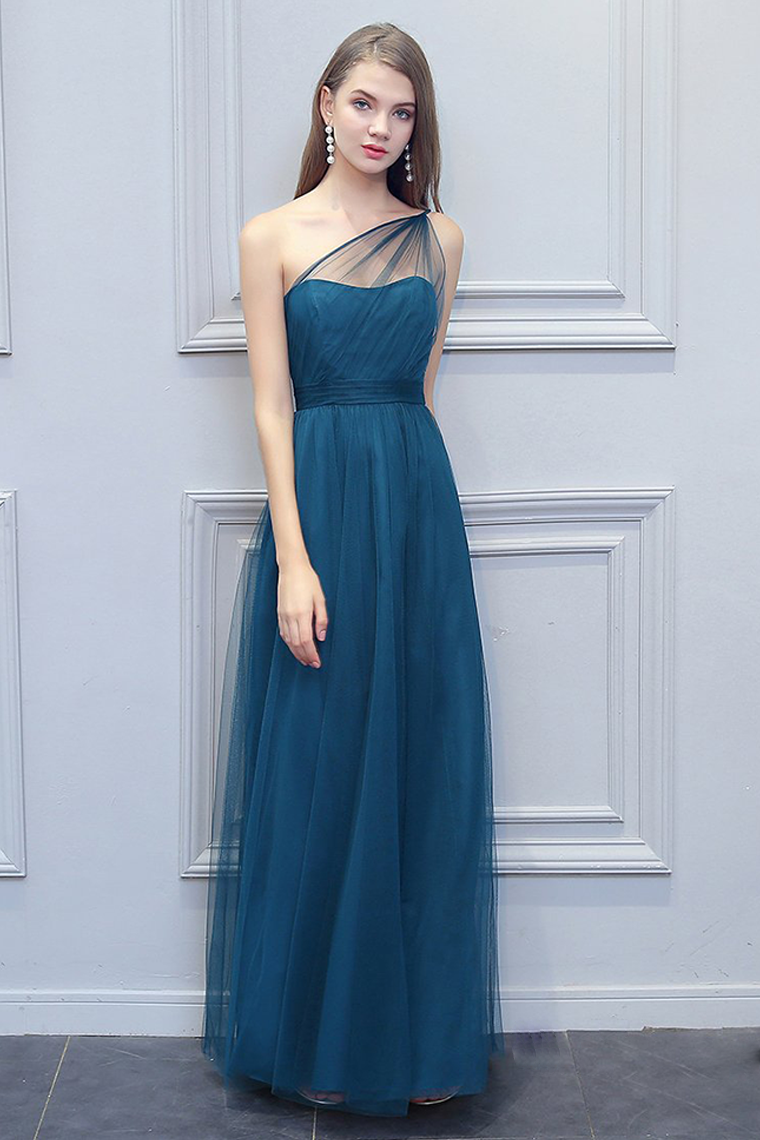 Kaylin Tulle A-Line/Princess Natural Waist Sleeveless Floor Length Bridesmaid Dresses