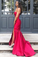 Strapless Mermaid Prom Dress Red Evening Dresses