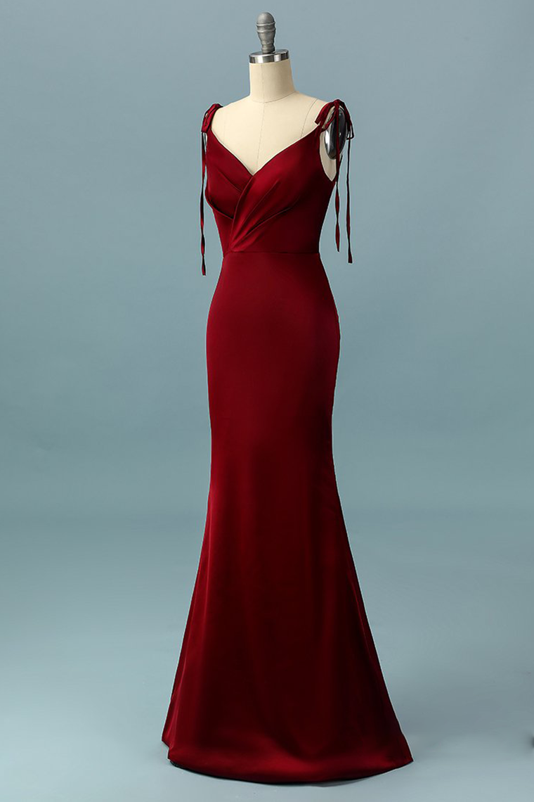Mermaid Long Prom Dress Adjustable Straps Evening Dress