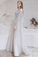 Gorgeous A-line Grey Prom Dress Pearl Long Evening Dress