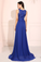 A-Line V-Neck Prom Dress Side Split Long Evening Dress