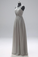 A-Line/Princess One-Shoulder Beading Sleeveless Long Chiffon Dresses