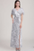 Long Silver V-Neck Tassel Sequins Prom Dress with Split