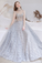 A-line Spaghetti Straps Prom Dress Long Decorative Pattern Evening Dress