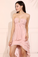 Simple A Line Spaghetti Straps Pink Satin High Low Prom Dresses
