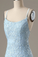 Tight Bodycon Blue Homecoming Dress Backless Party Dress