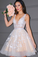 A-Line Tulle Appliques Homecoming Dress