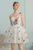 A-Line/Princess Halter Sleeveless Short/Mini Ruffles Chiffon Bridesmaid Dresses