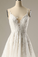 A-line Spaghetti Strap Applique Wedding Dress