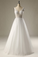 A-line Sleeveless V-neck Beading Wedding Dress