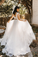 A-Line Tiered Sleeveless Wedding Dress
