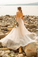 Classic Sleeveless Pearl White Wedding Dress With Appliques