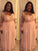 A-Line/Princess Sweetheart Long Sleeves Applique Floor-Length Chiffon Plus Size Dresses HEP0003418