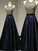 A-Line/Princess Sleeveless Halter Satin Floor-Length Beading Dresses HEP0002235