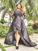 A-Line/Princess Satin Lace Bateau Long Sleeves Asymmetrical Plus Size Dresses HEP0001484