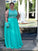 A-Line/Princess Scoop Sleeveless Applique Floor-Length Chiffon Plus Size Dresses HEP0003552