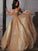 A-Line/Princess Spaghetti Straps Tulle Sequin Sleeveless Sweep/Brush Train Dresses HEP0001769