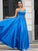 A-Line/Princess Satin Ruffles Sweetheart Sleeveless Floor-Length Dresses HEP0001553