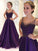 A-Line/Princess Scoop Floor-Length Tulle Sleeveless Beading Dresses HEP0001687
