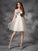 A-line/Princess Sweetheart Applique Sleeveless Short Net Dresses HEP0008793
