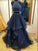 A-Line/Princess Sleeveless Halter Tulle Beading Floor-Length Two Piece Dresses HEP0001816