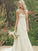 Trumpet/Mermaid Sleeveless Sweep/Brush Train V-neck Lace Wedding Dresses HEP0006118