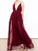 A-Line/Princess V-neck  Floor-Length Ruffles Tulle Dresses HEP0002359