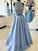 Ball Gown High Neck Sleeveless Floor-Length Applique Satin Two Piece Dresses HEP0001869