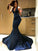 Trumpet/Mermaid Sleeveless Halter Sweep/Brush Train Ruffles Sequins Dresses HEP0002234