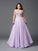 A-Line/Princess Sweetheart Lace Sleeveless Long Chiffon Plus Size Dresses HEP0003605