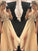 A-Line/Princess V-neck Sleeveless Floor-Length Beading Tulle Dresses HEP0002367