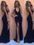 Sheath/Column Sleeveless Lace V-Neck Floor-Length Dresses HEP0002034