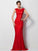 A-Line/Princess Scoop Short Sleeves Applique Long Lace Dresses HEP0002237
