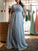 A-Line/Princess Scoop Short Sleeves Lace Floor-Length Chiffon Plus Size Dresses HEP0003589