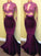 Trumpet/Mermaid High Neck Satin Long Sleeves Applique Sweep/Brush Train Dresses HEP0001788
