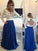 A-Line/Princess V-neck Long Sleeves Chiffon Floor-Length Pearl Dresses HEP0001845