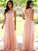A-Line/Princess Scoop Sleeveless Applique Floor-Length Chiffon Dresses HEP0001859