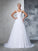 Ball Gown Straps Applique Sleeveless Long Chiffon Wedding Dresses HEP0006560