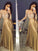 A-Line/Princess Long Sleeves Scoop Taffeta Applique Floor-Length Two Piece Dresses HEP0001883