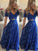 A-Line/Princess V-neck Short Sleeves Floor-Length Lace Two Piece Dresses HEP0002718