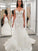 Trumpet/Mermaid Sweetheart Short Sleeves Applique Chapel Train Lace Wedding Dresses HEP0006220