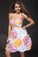A-Line/Princess Sweetheart Ruffles Sleeveless Hand-Made Flower Short Taffeta Cocktail Dresses HEP0008962