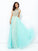 A-line/Princess Jewel Beading Sleeveless Long Chiffon Dresses HEP0002298
