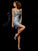 Sheath/Column Strapless Sleeveless Lace Short Lace Homecoming Dresses HEP0008869