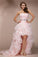 A-Line/Princess Sweetheart Sleeveless High Low Beading Organza Dresses HEP0002188