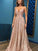 A-Line/Princess Sleeveless Spaghetti Straps Floor-Length Sequins Dresses HEP0001762